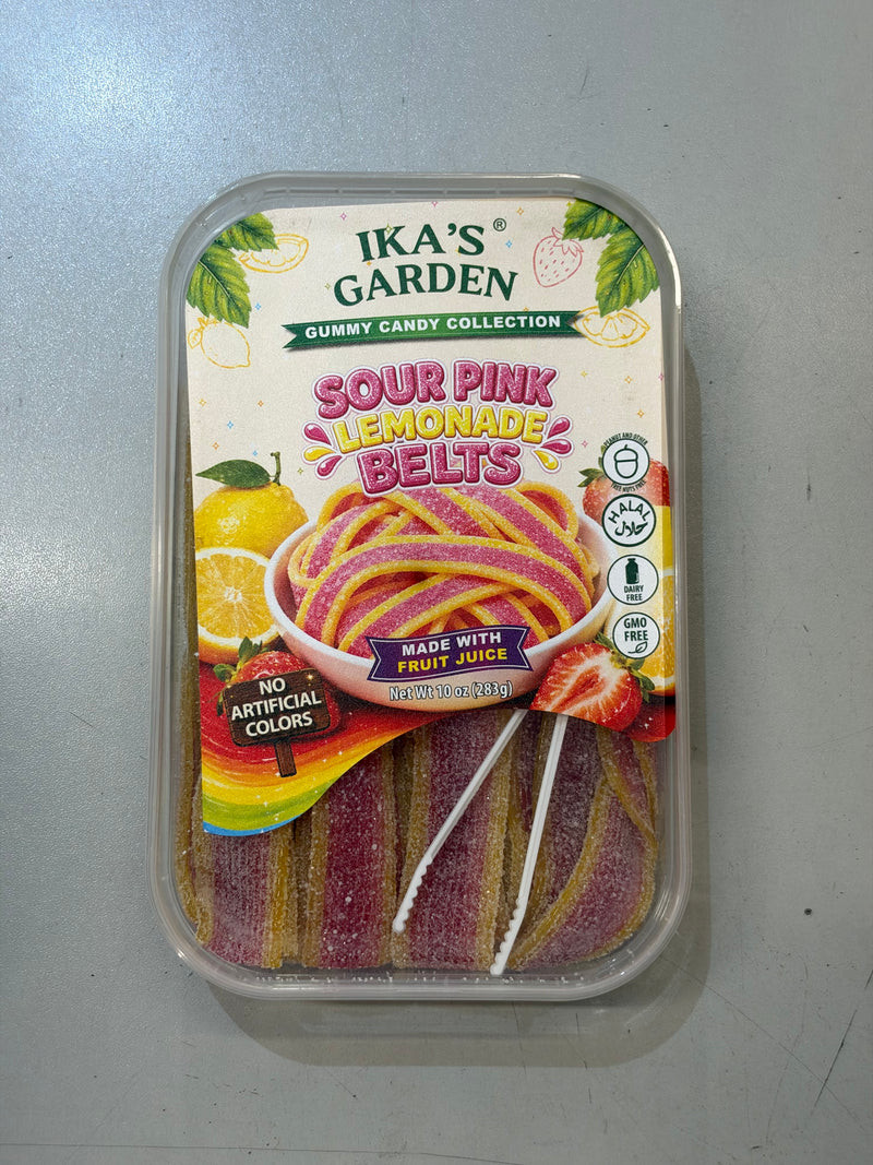 Ika’s Garden Sour Pink Lemonade Belts (283g) (Gluten Free!)