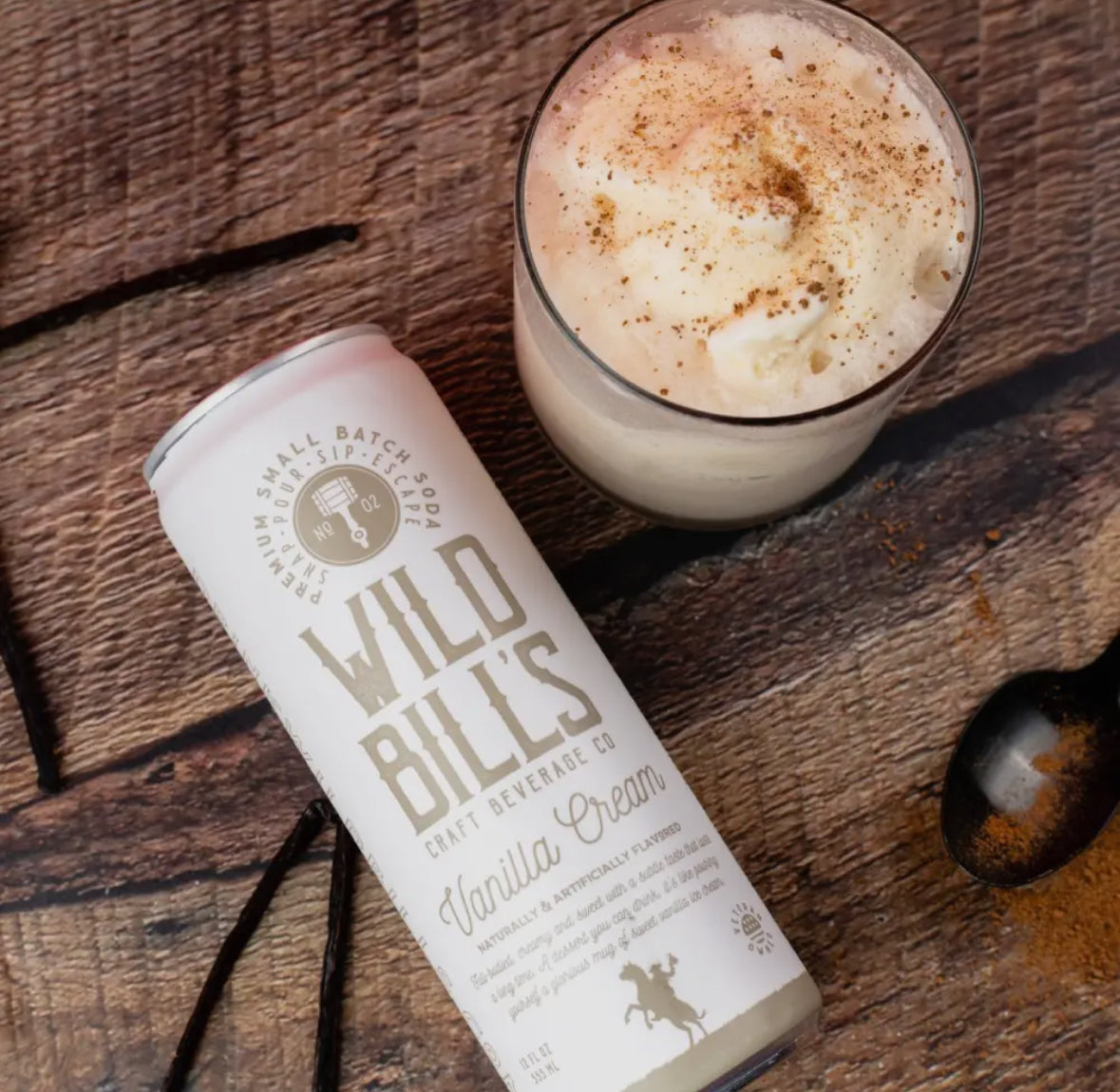 Wild Bills Vanilla Cream Pure Cane Sugar Soda!!
