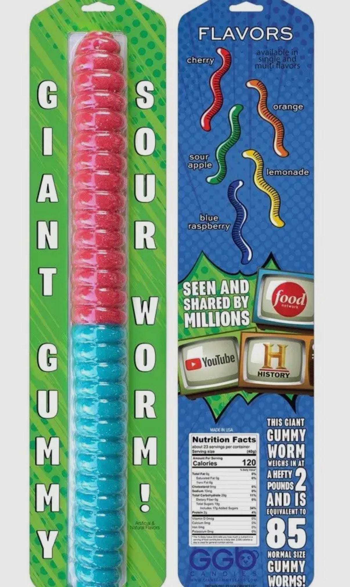 Giant Gummy Sour Worm!!!! (2 POUNDS!!!)