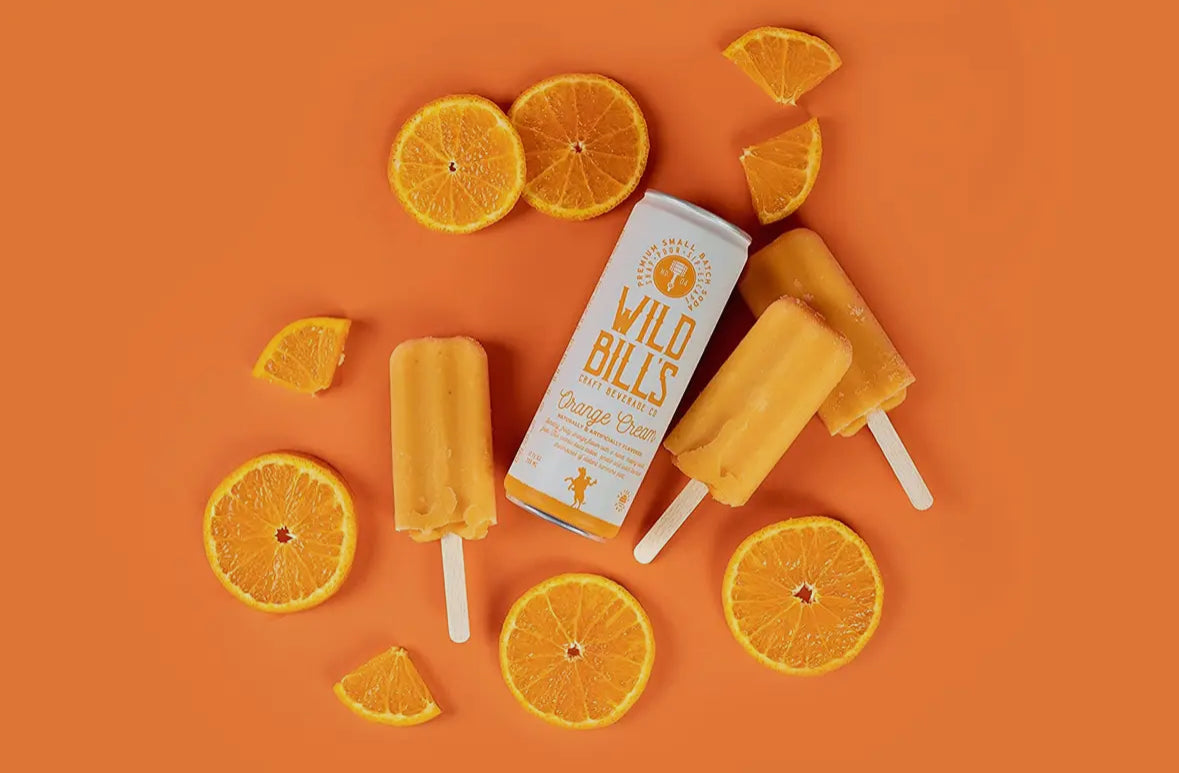 Wild Bills Orange Cream Pure Cane Sugar Soda!!