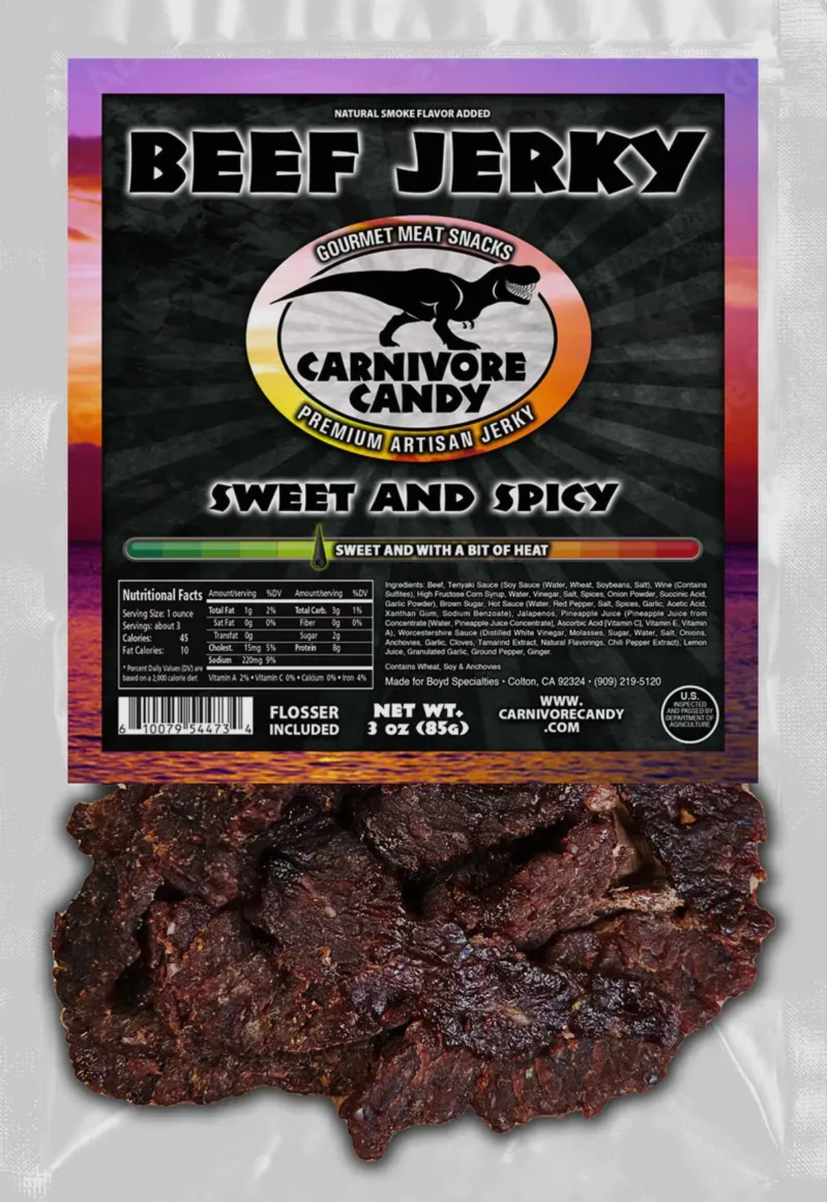 Brisket Beef Jerky Sweet & Spicy (3oz)