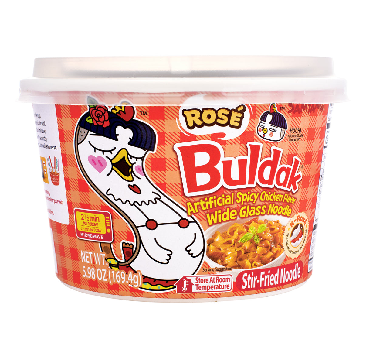 Buldak Rosé Wide Noodles (5.98oz)