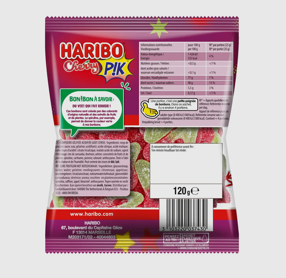 Haribo Sour Cherry (120g)