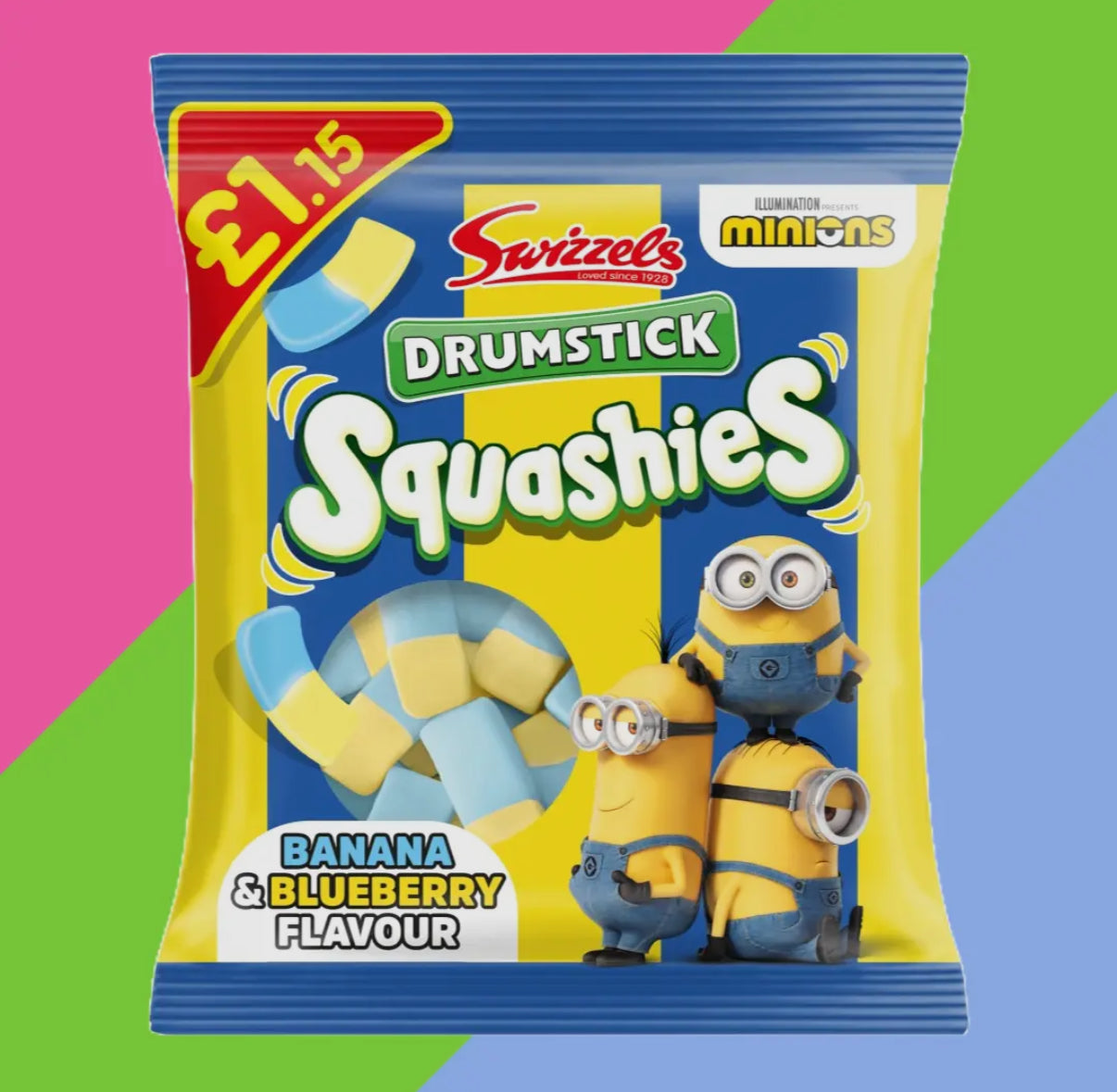 Swizzles Squashies Drumstick Blueberry & Banana Flavor (120g)