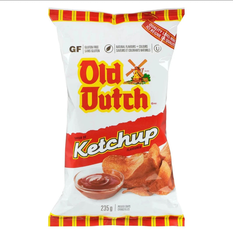 Old Dutch Ketchup Chips (235g) Gluten Free! No Red 40!