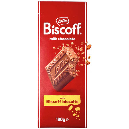 Lotus Biscoff Milk Chocolate w/ Cookie Pieces (180g)