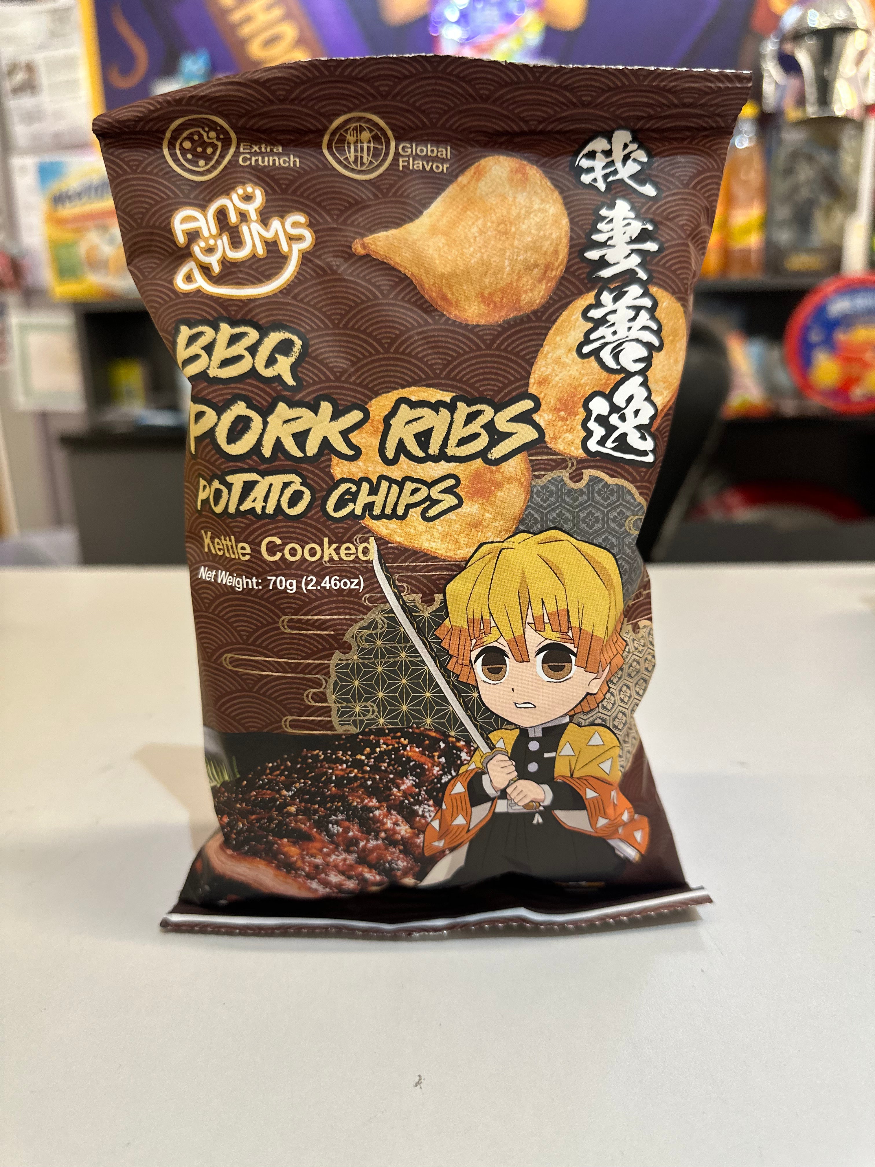 Demon Slayer Kettle Cooked Chips BBQ Pork Ribs (70g)