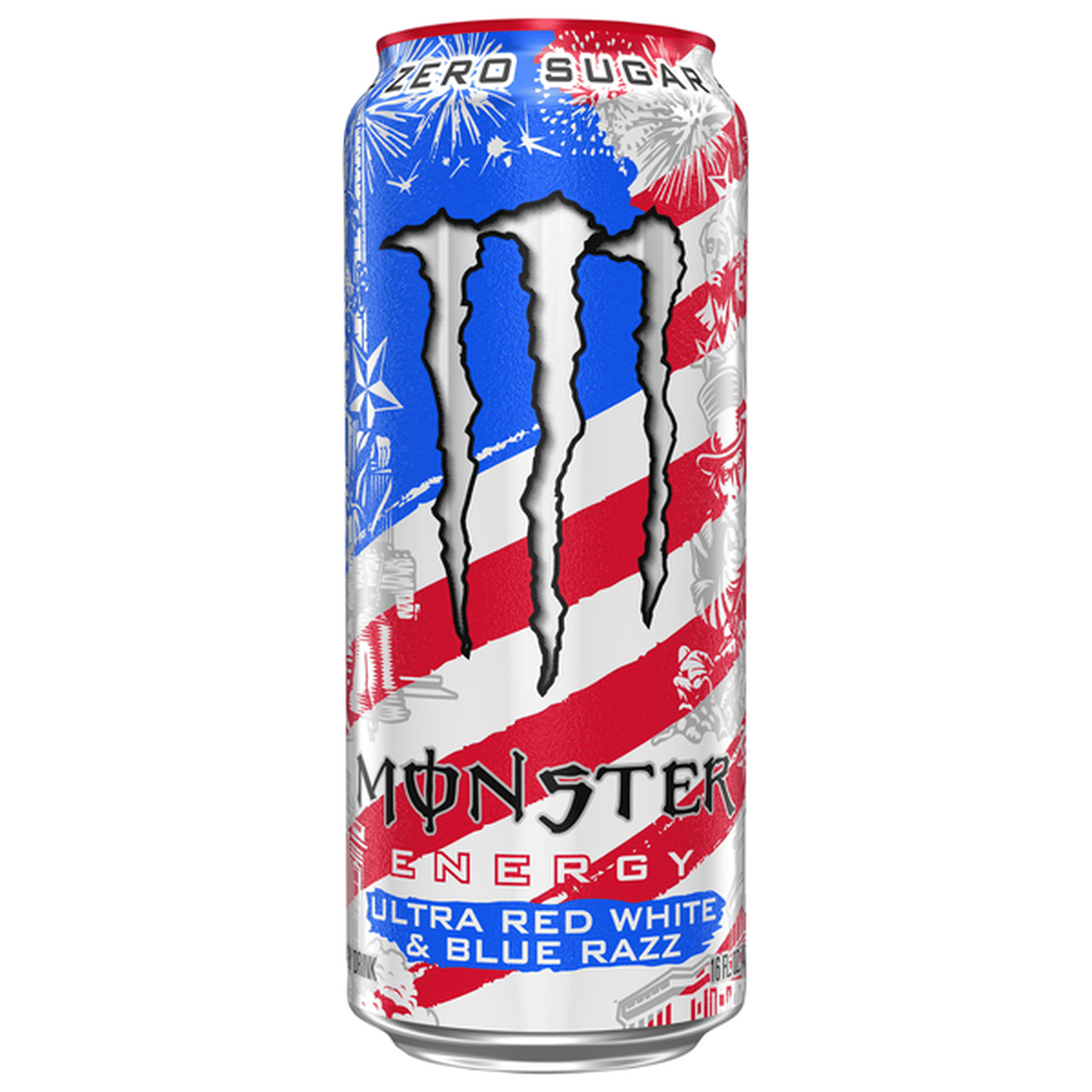 Monster Ultra Red White & Blue Razz Zero Sugar (16oz)