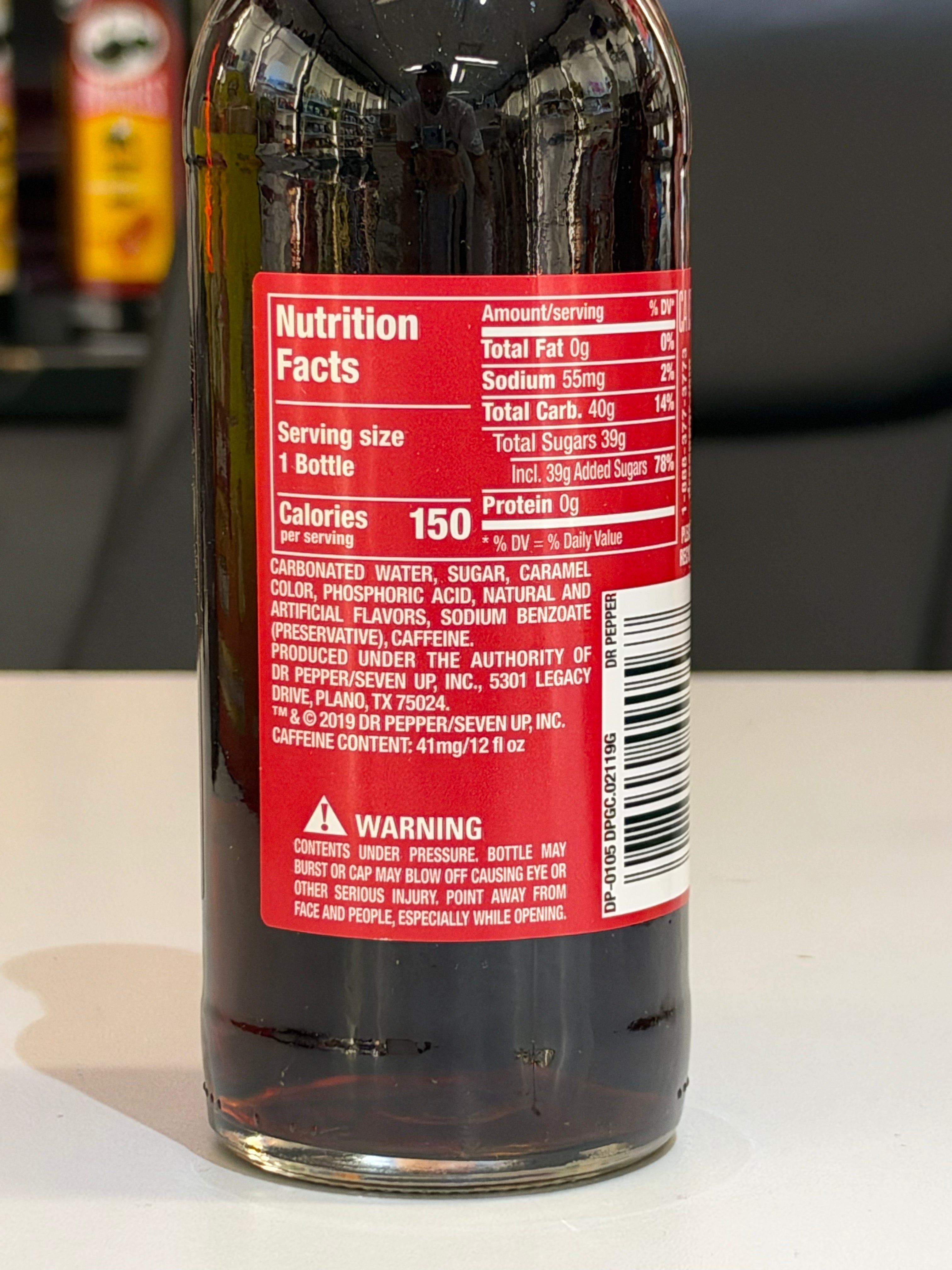 Dr. Pepper Real Sugar Glass Bottle (12oz)