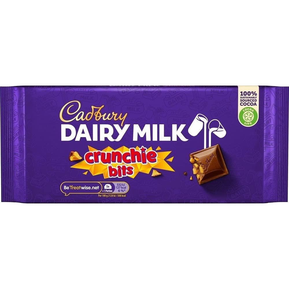 Cadbury Dairy Milk Chocolate Crunchie Bits Bar (180g)