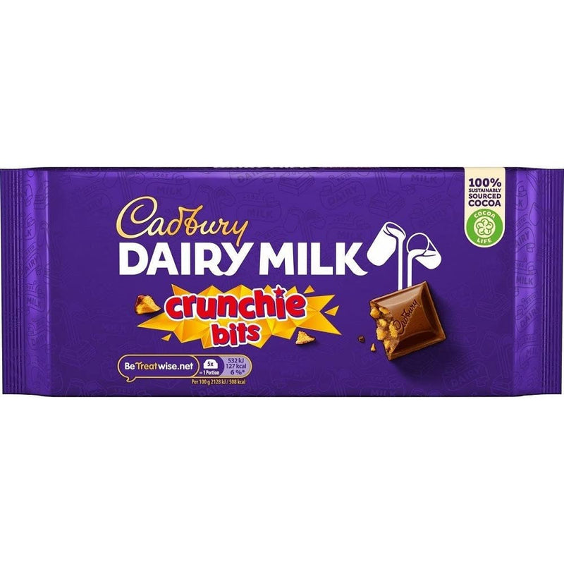 Cadbury Dairy Milk Chocolate Crunchie Bits Bar (180g)