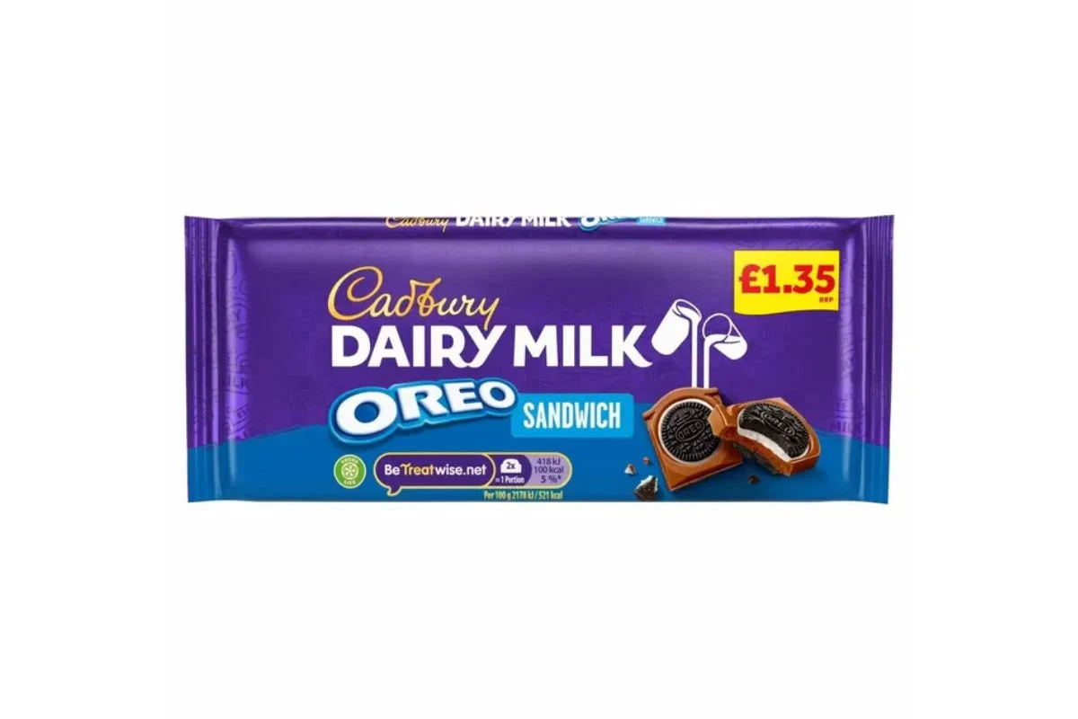 Cadbury Dairy Milk Chocolate Bar Oreo Sandwich (96g)