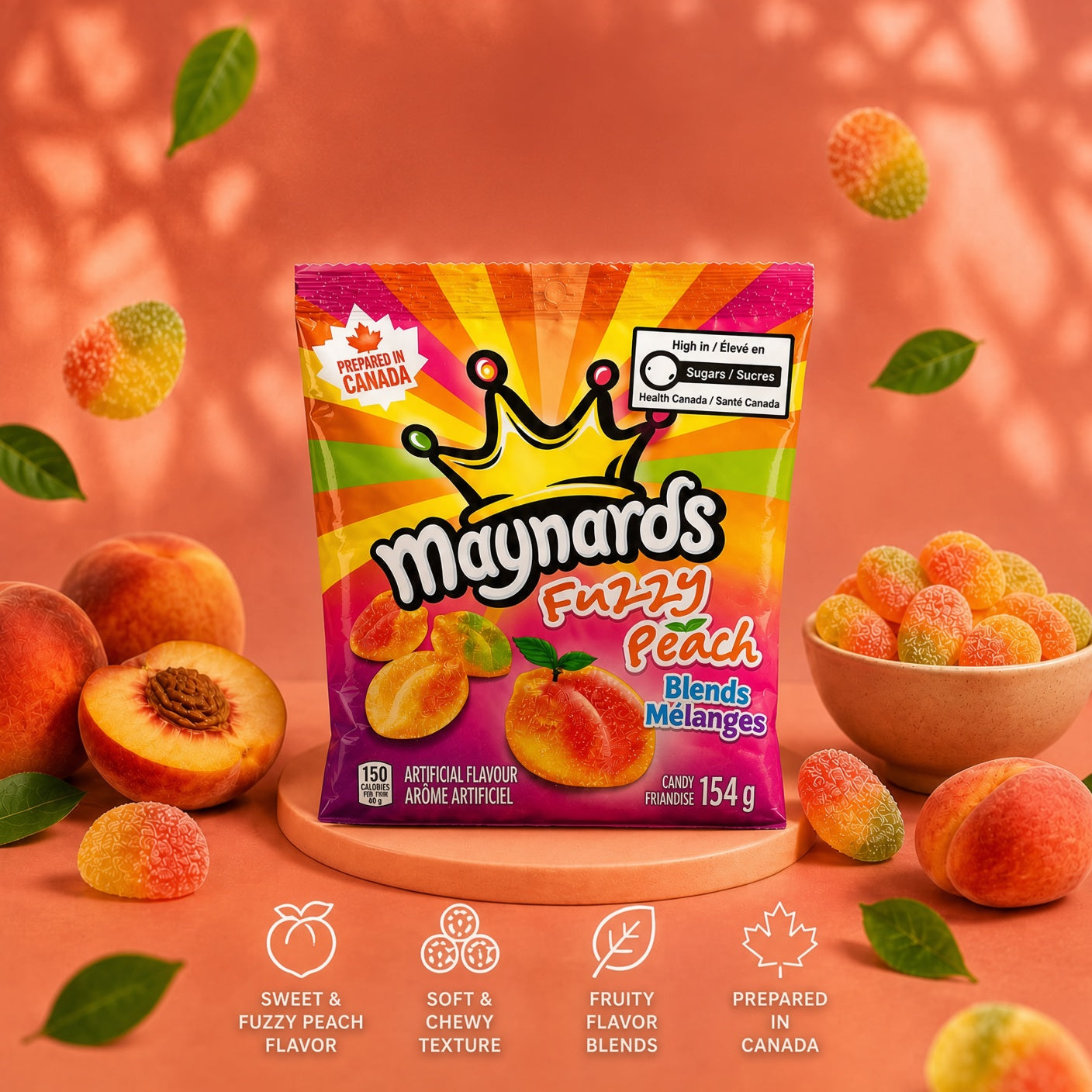 Maynard’s Fuzzy Peach Blends (154g)