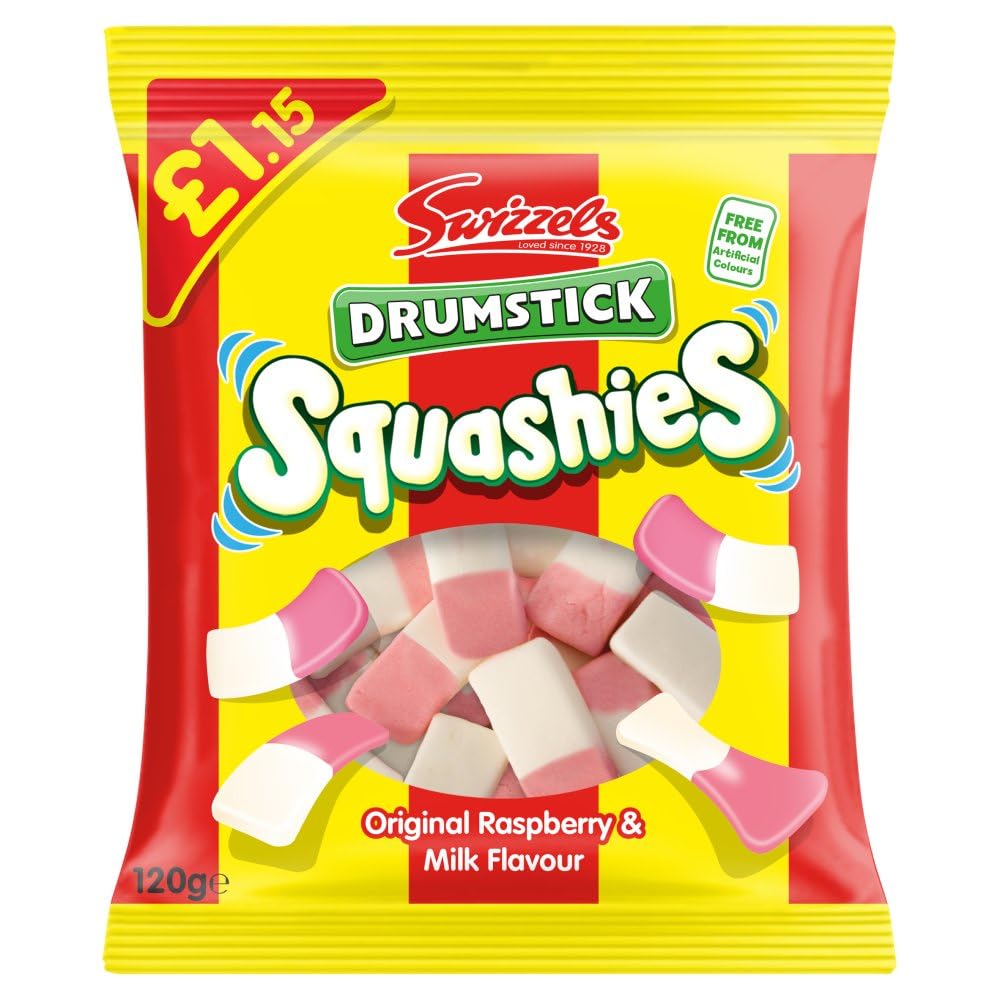 Swizzles Squashies Drumstick Original Raspberry Flavor (160g)