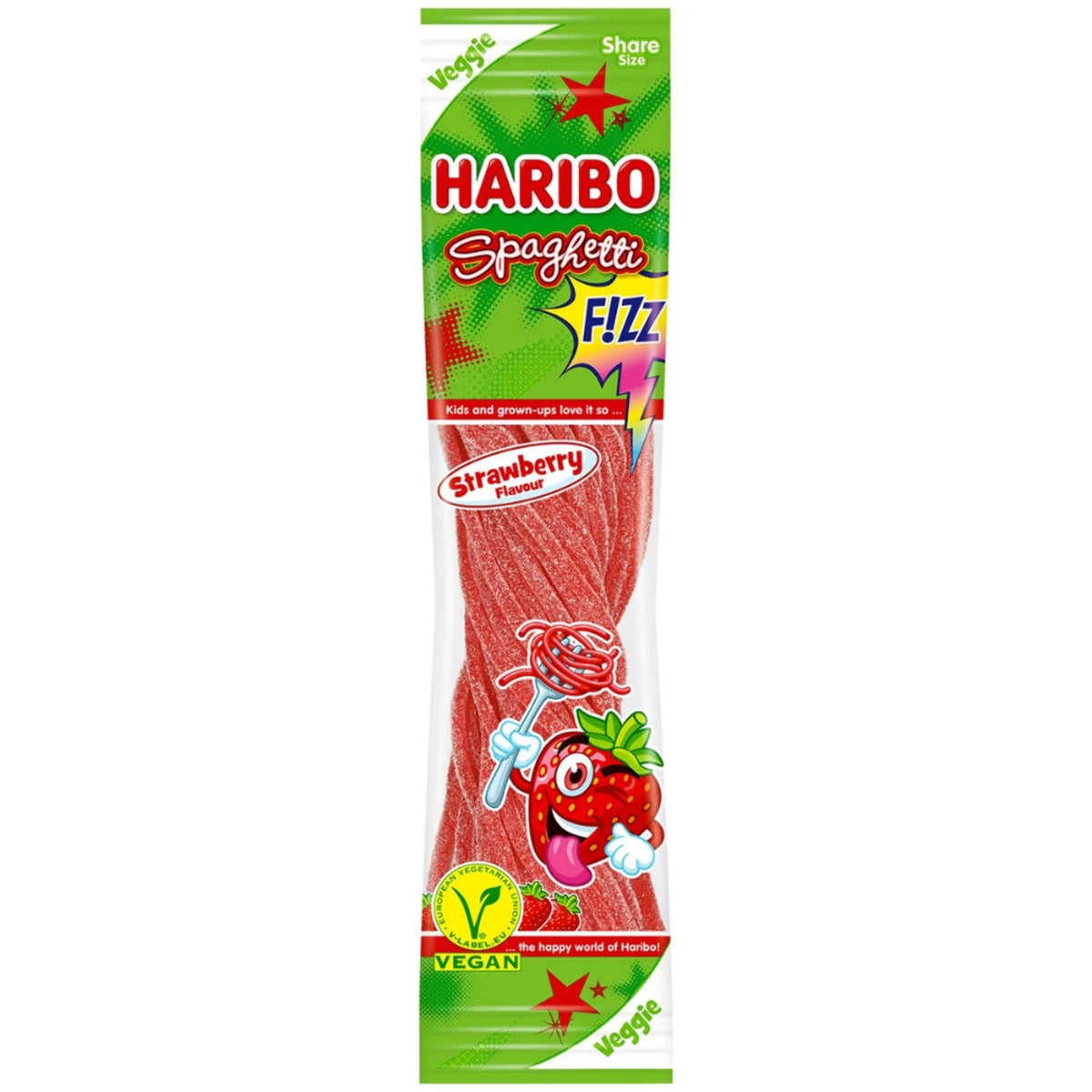 Haribo Sour Spaghetti Strawberry (200g) VEGAN! | 203 Exotics