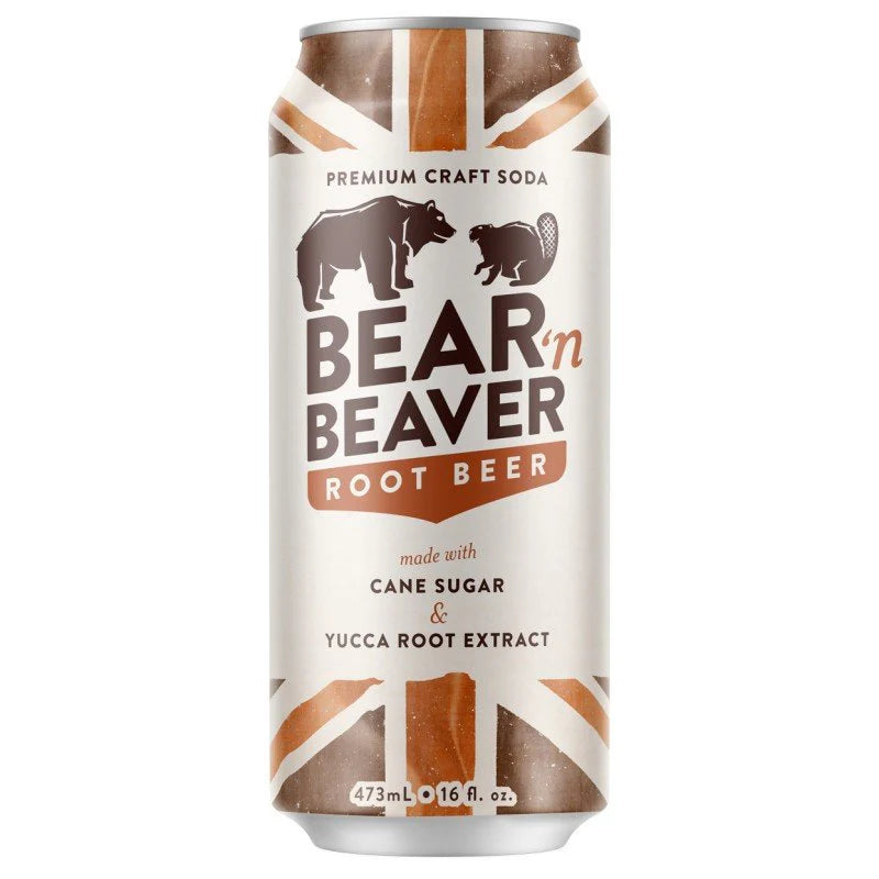 Bear'n Beaver Root Beer Cane Sugar Soda (16oz)