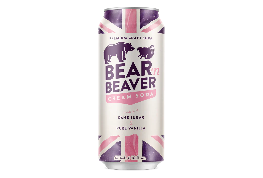 Bear'n Beaver Cream Soda Cane Sugar (16oz)