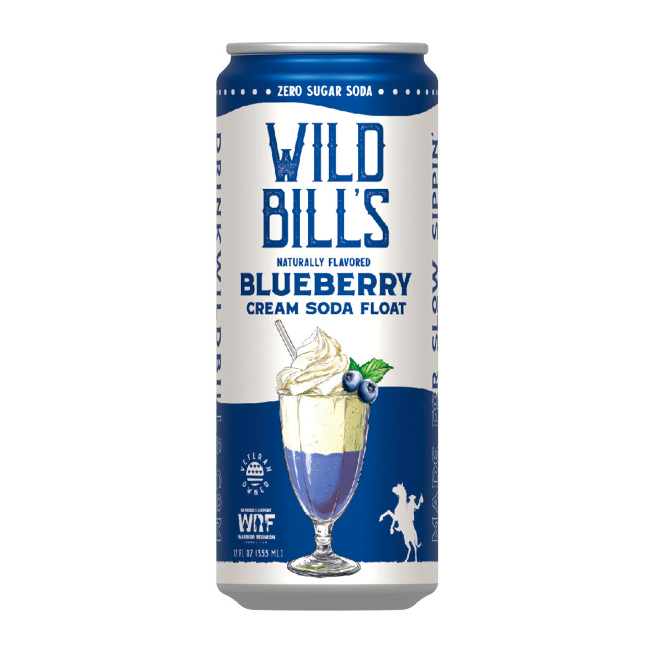 Wild Bills Blueberry Cream Float Zero Sugar (Monk Fruit NOT Sucralose) (12oz)