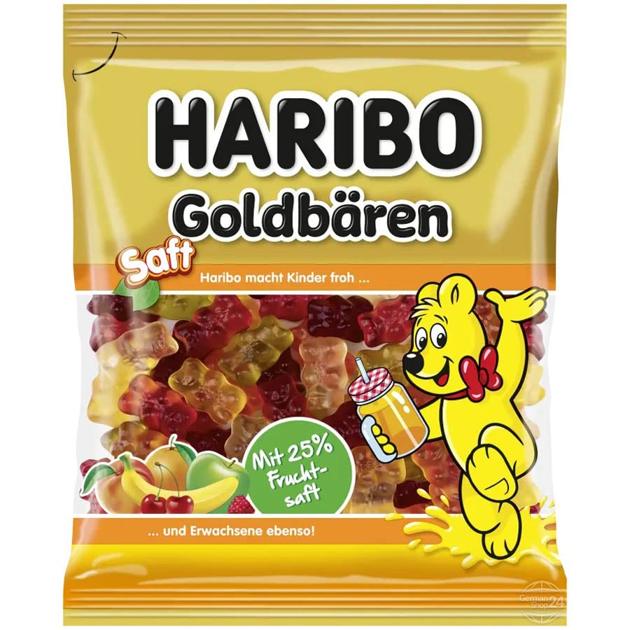 Haribo Saft Goldbears Gummy Bears with Real Fruit Juice! (160g)