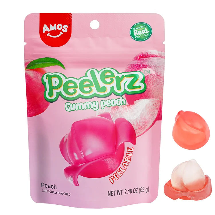 Amos Peelerz White Peach Gummies (3oz)