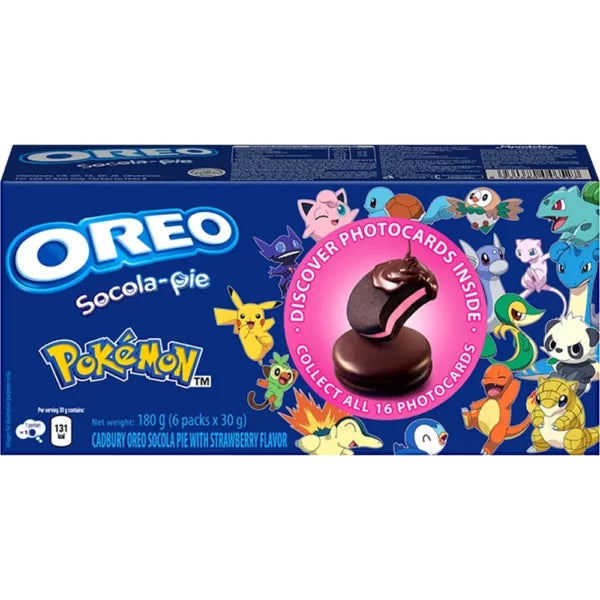 Pokemon Oreo Socola Pie Strawberry with a collectible card! (6 Pies) (180g)