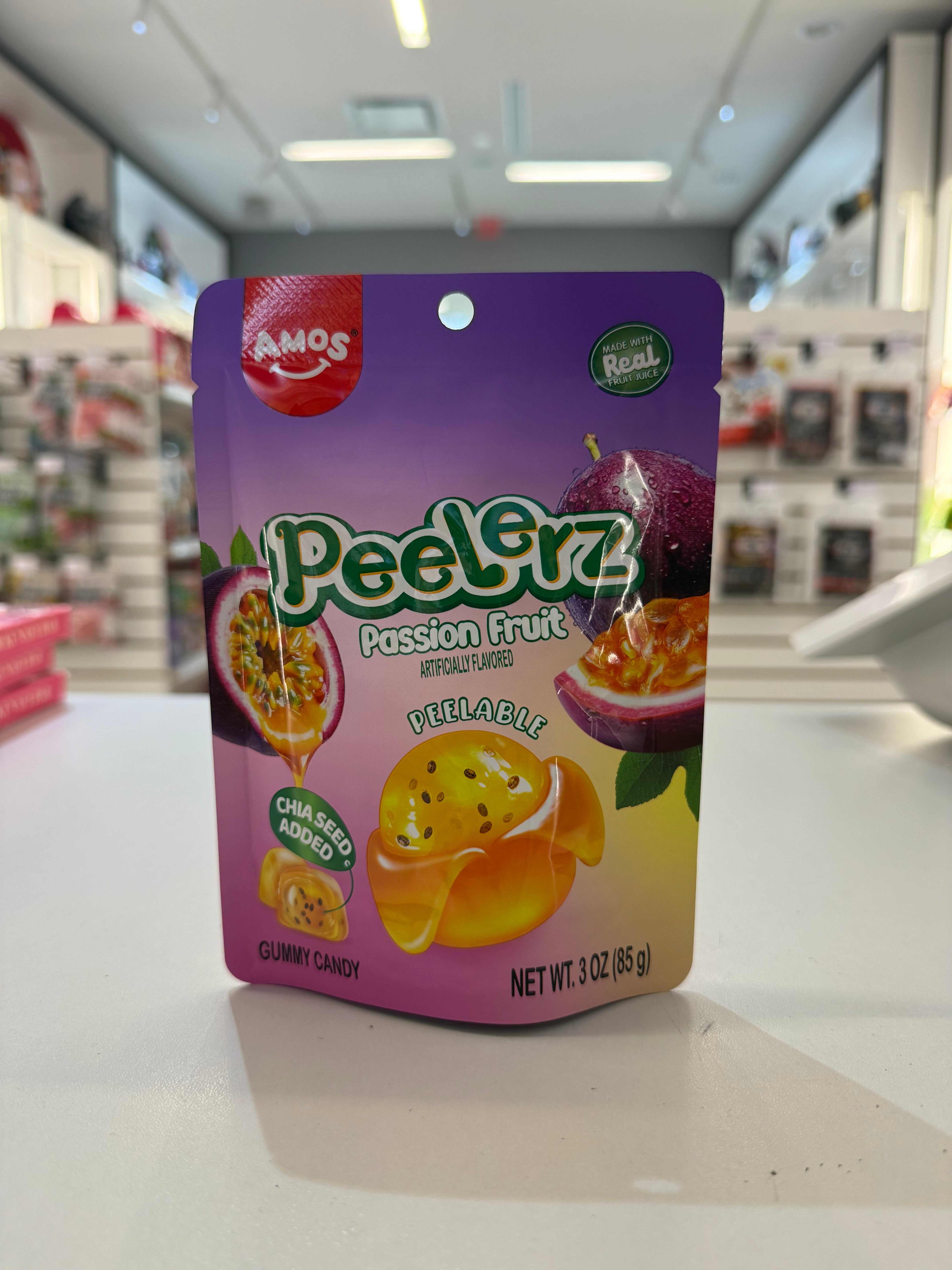 Amos Peelerz Passion Fruit Gummies (3oz)
