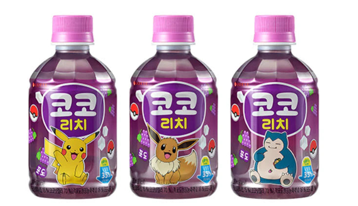 Pokemon Rich Grape Juice with Fruit Chunks (280ml)