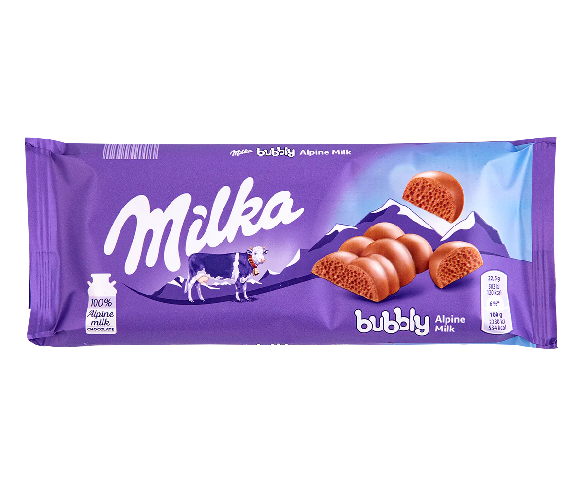 Milka Bubbly Milk Chocolate (90g)