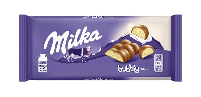 Milka Bubbly White Chocolate Filled (90g)