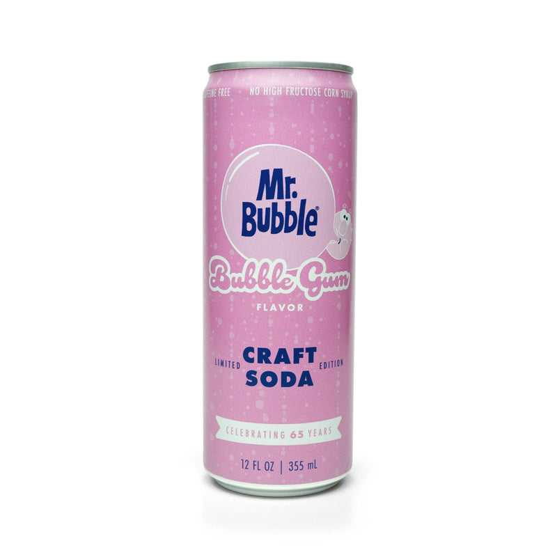 Mr. Bubbles Bubble Gum Flavor Soda (12oz)