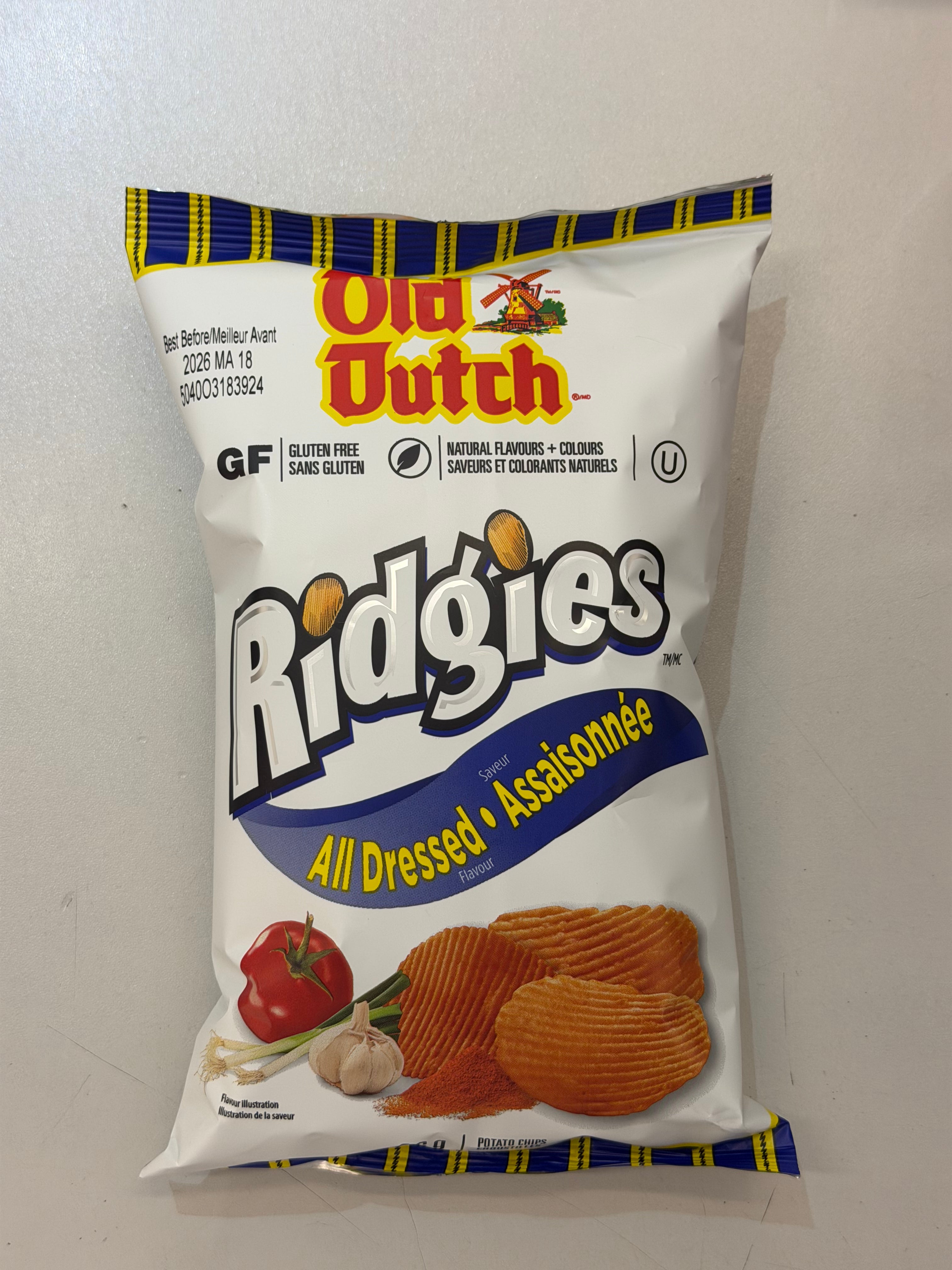 Old Dutch Ridgies All Dressed (66g) Gluten-Free!