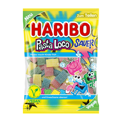 Haribo Sour Pasta Loco (160g) (Vegan)