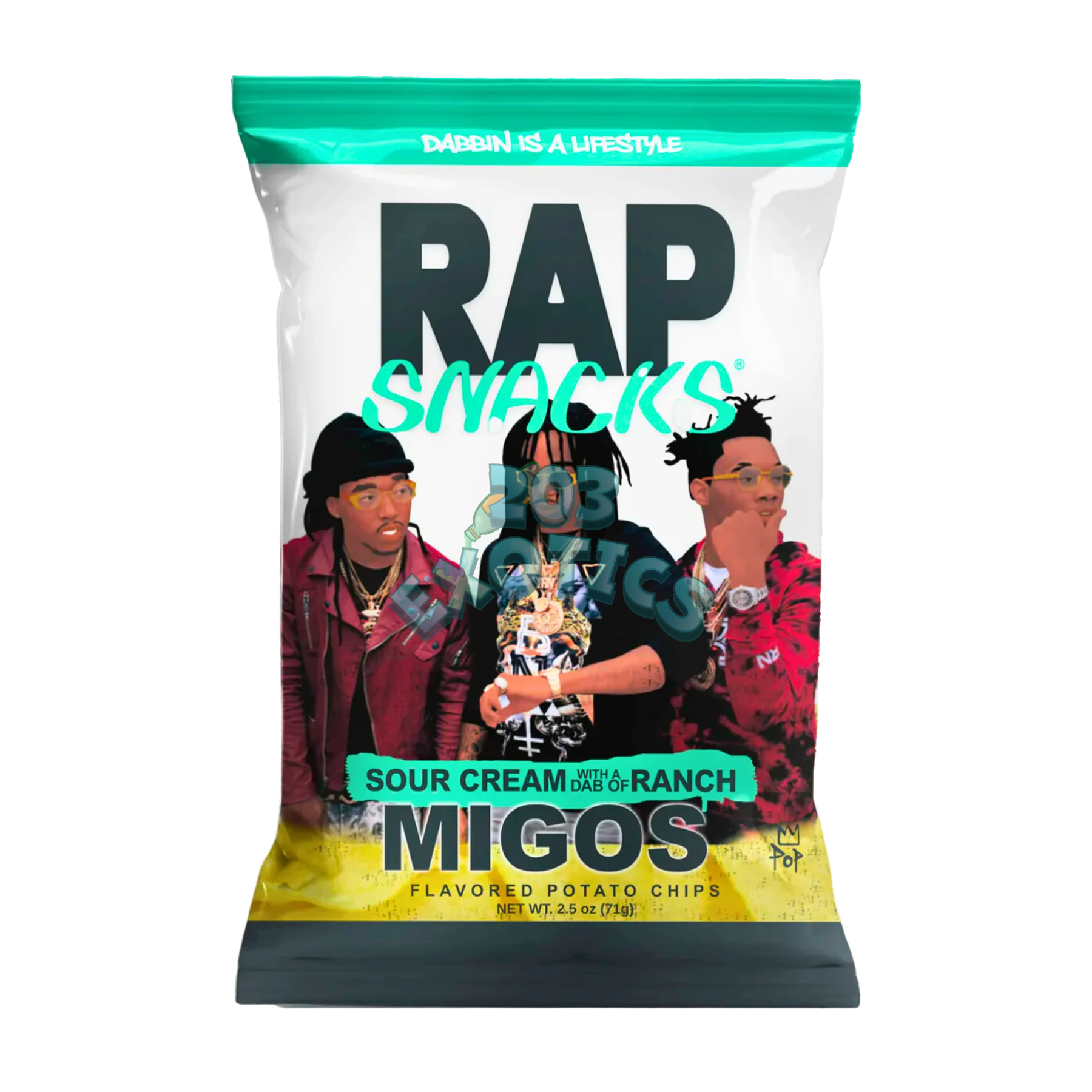 Rap Snacks Migos Sour Cream With A Dab Of Ranch Flavored Chips