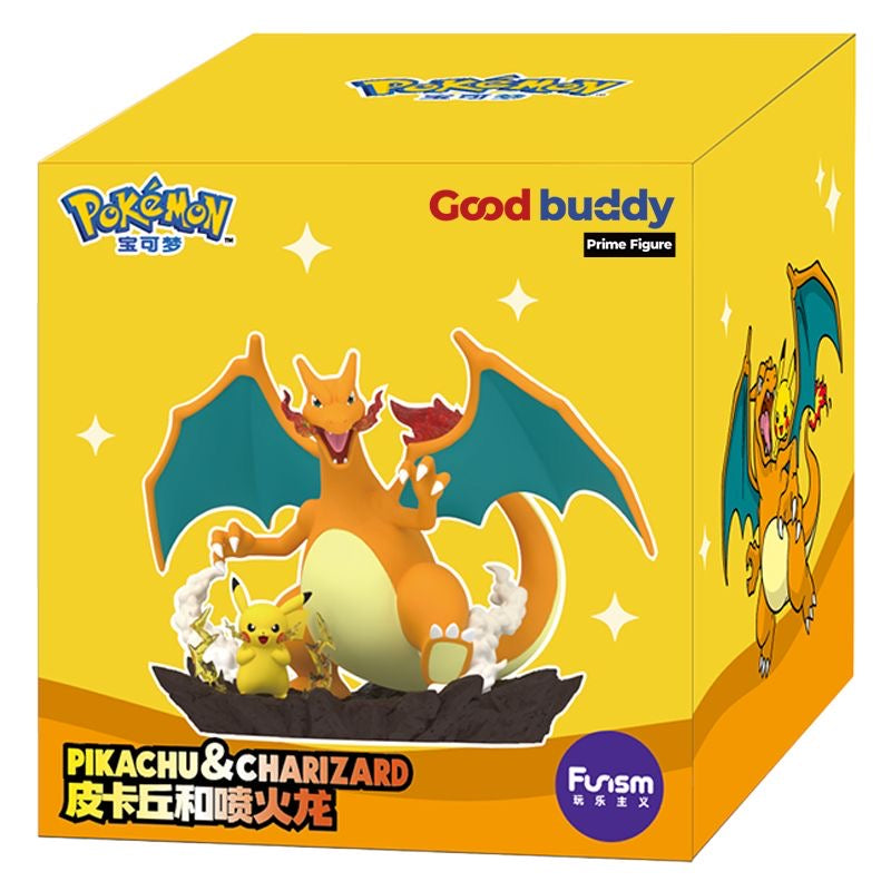 Pokemon Funism Charizard & Pikachu Statue