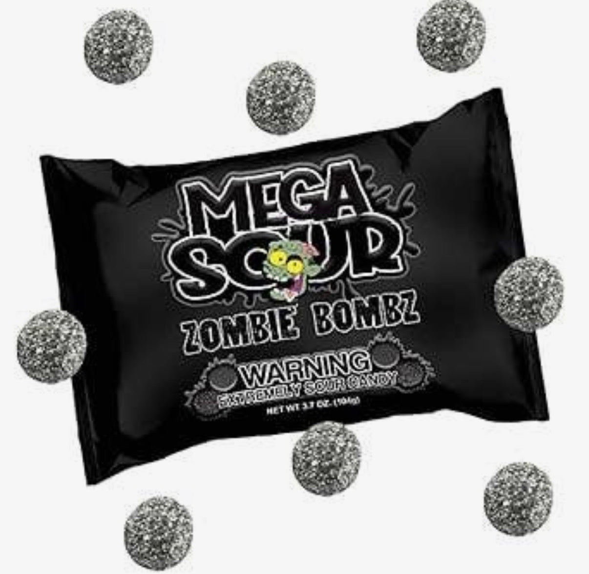 Barnetts Mega Sour Zombie Bombz Candy (104g) Vegan & Gluten-Free!