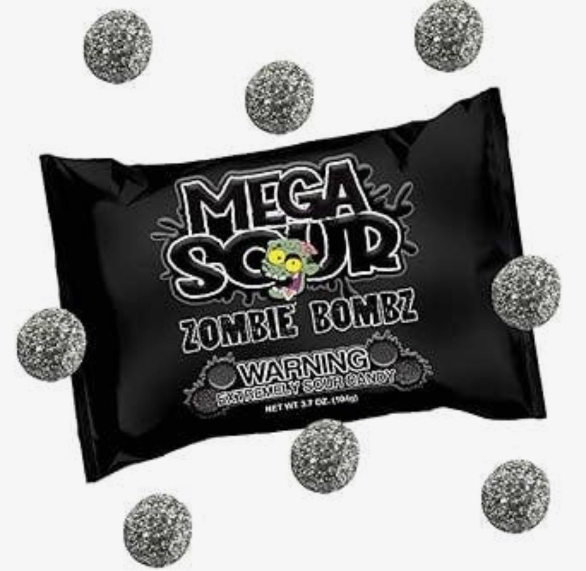 Barnetts Mega Sour Zombie Bombz Candy (104g) Vegan & Gluten-Free!