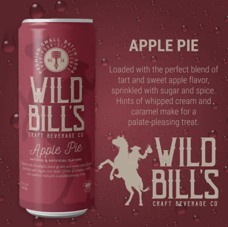 Wild Bills Apple Pie Pure Cane Sugar Soda!! (12oz)