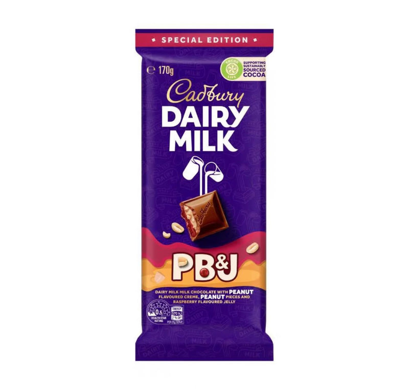 Cadbury Dairy Milk PB&J (170g)