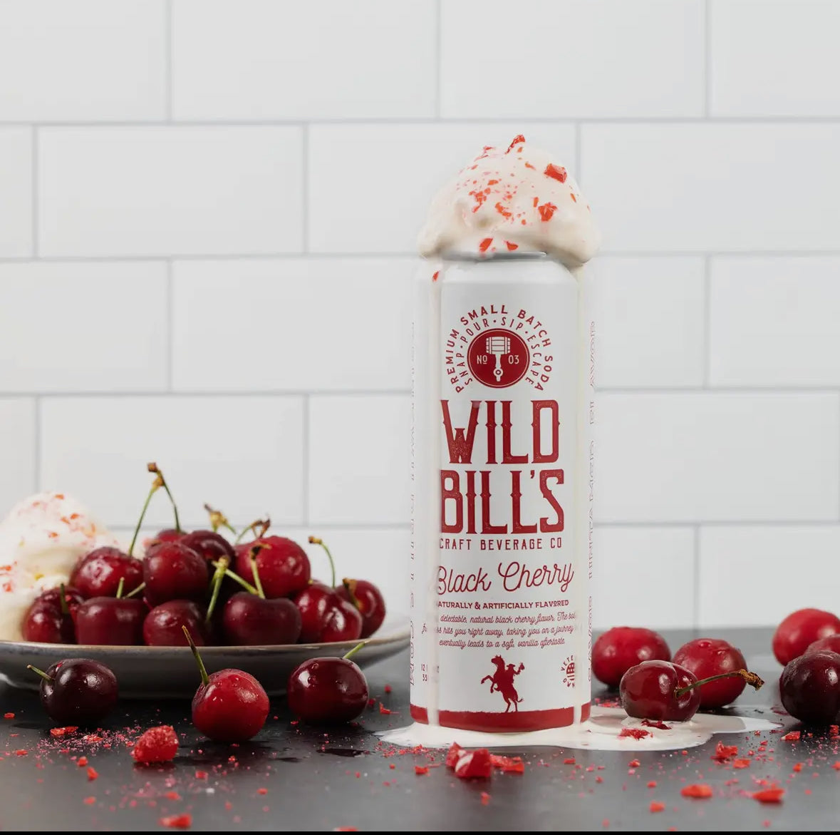 Wild Bills Black Cherry Pure Cane Sugar Soda!! (12oz)