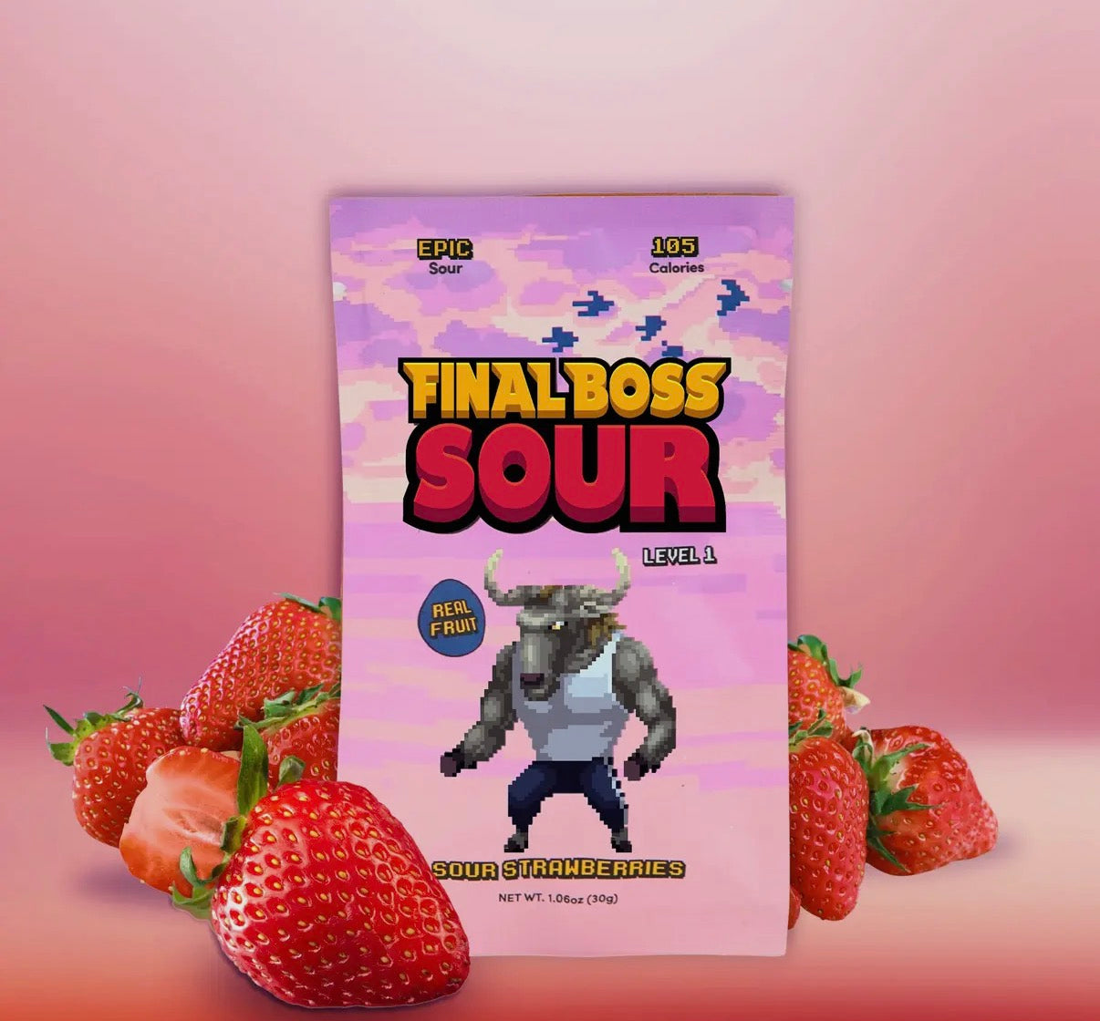 Final Boss Sour Strawberries (30g)