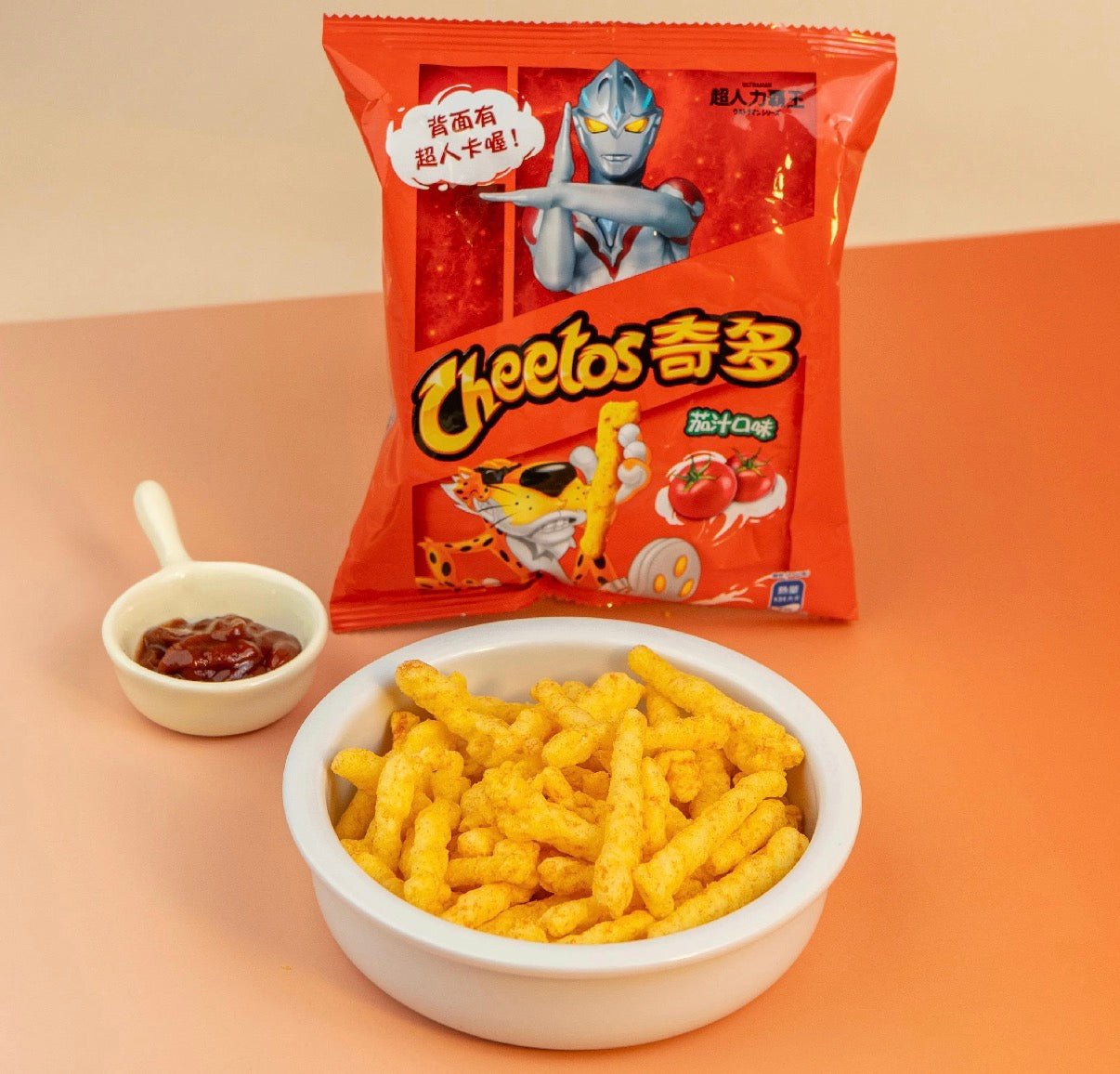 Cheetos Crunchy Tomato Ketchup NO Red 40! (46g)