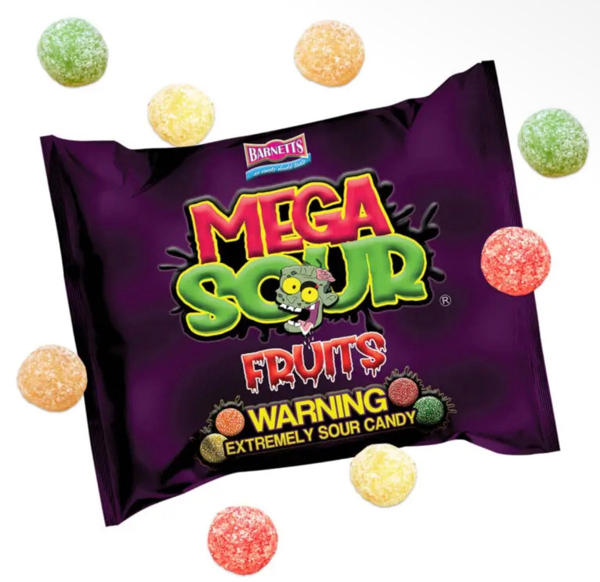 Barnetts Mega Sour Fruits Candy (104g) Vegan & Gluten-Free!