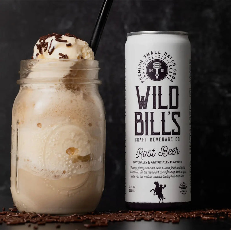 Wild Bills Root Beer Pure Cane Sugar Soda!! (12oz)