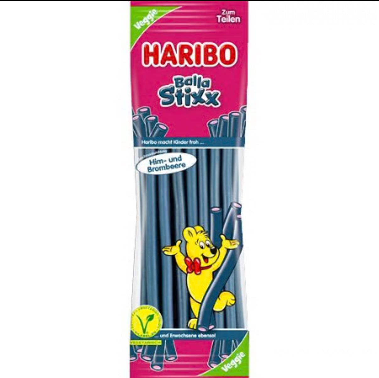 Haribo Balla Stixx Blue Raspberry (200g) Vegan
