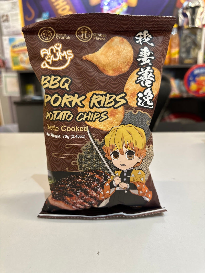 Demon Slayer Kettle Cooked Chips BBQ Pork Ribs (70g)