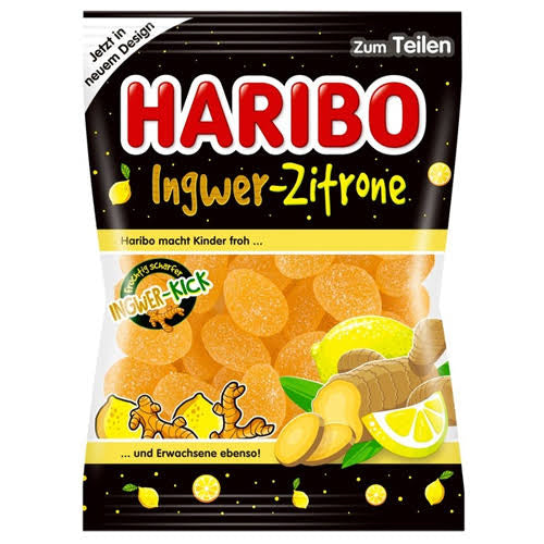 Haribo Ginger Lemon 🍋(160g) NO Red 40!