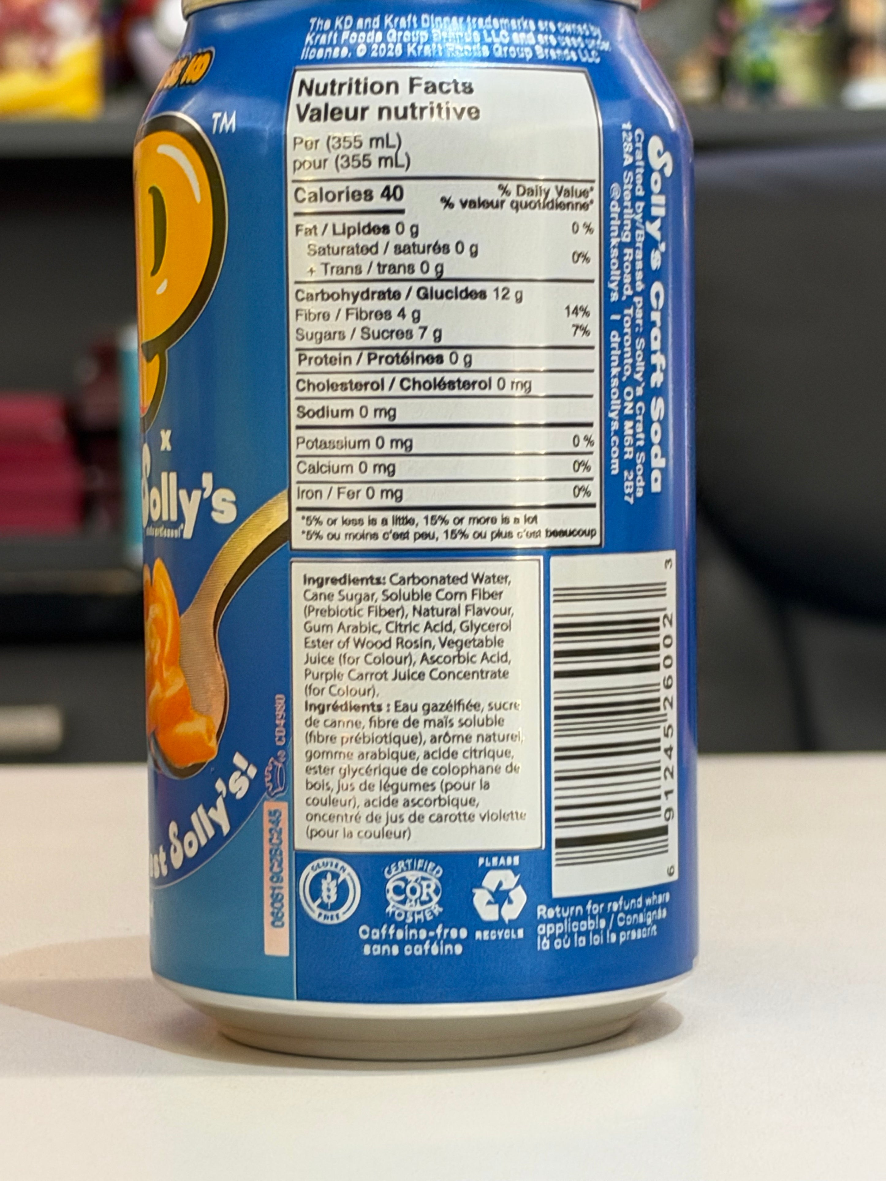 Kraft Dinner Solly’s Cream Soda (355ml) Limited time from Canada !!