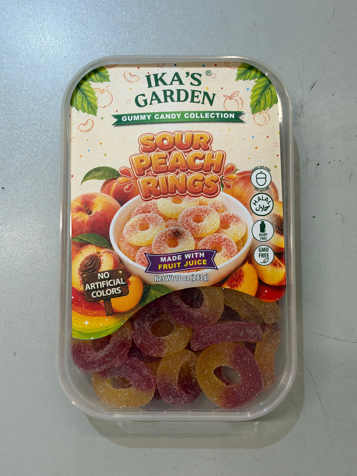 Ika’s Garden Sour Peach Rings (283g) (Gluten Free!)