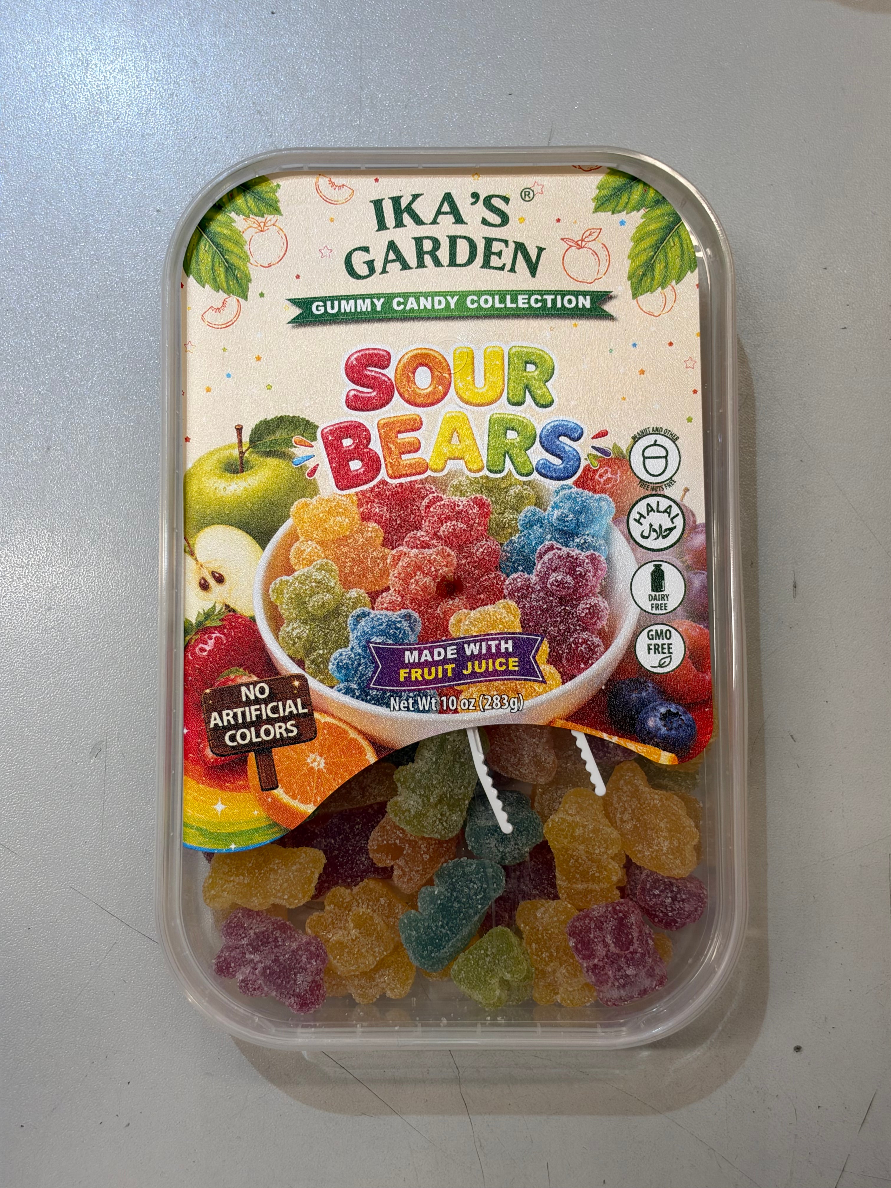 Ika’s Garden Sour Gummy Bears (283g) (Gluten Free!)