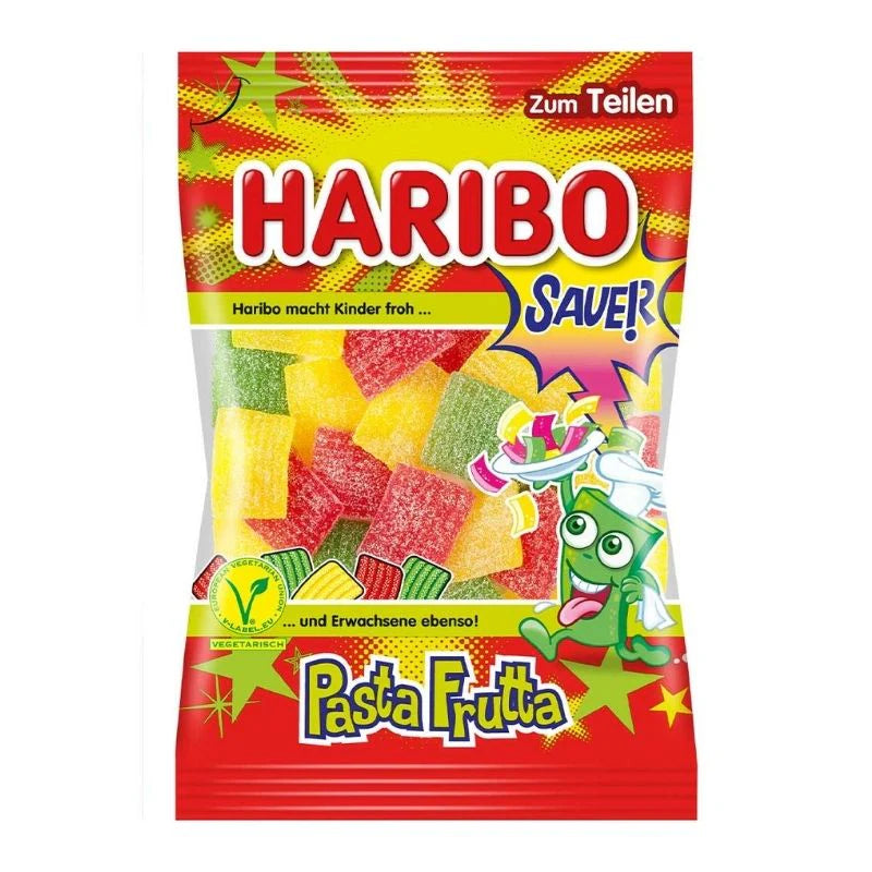 Haribo Sour Pasta Frutta (85g) VEGETARIAN!
